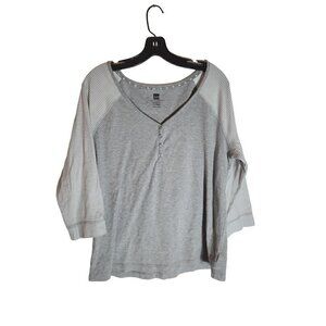 Karen Neuburger Sleepwear Cotton Blend Top Gray XL